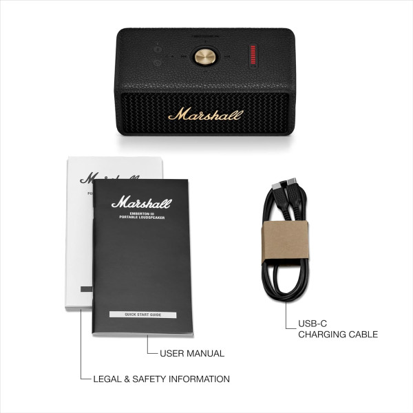 Marshall Emberton III Black and Brass